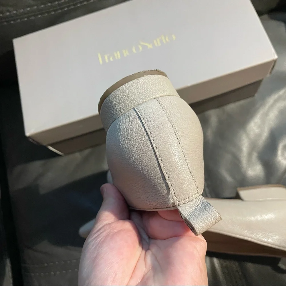 Franco Sarto Cream Flats Elegant Loafers - Picture 5 of 7